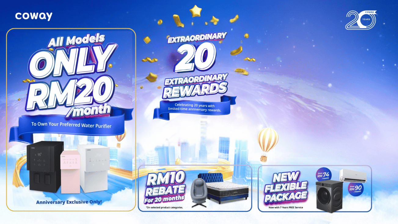 Coway Anniversary Promotion 2026 - RM20 monthly - desktop